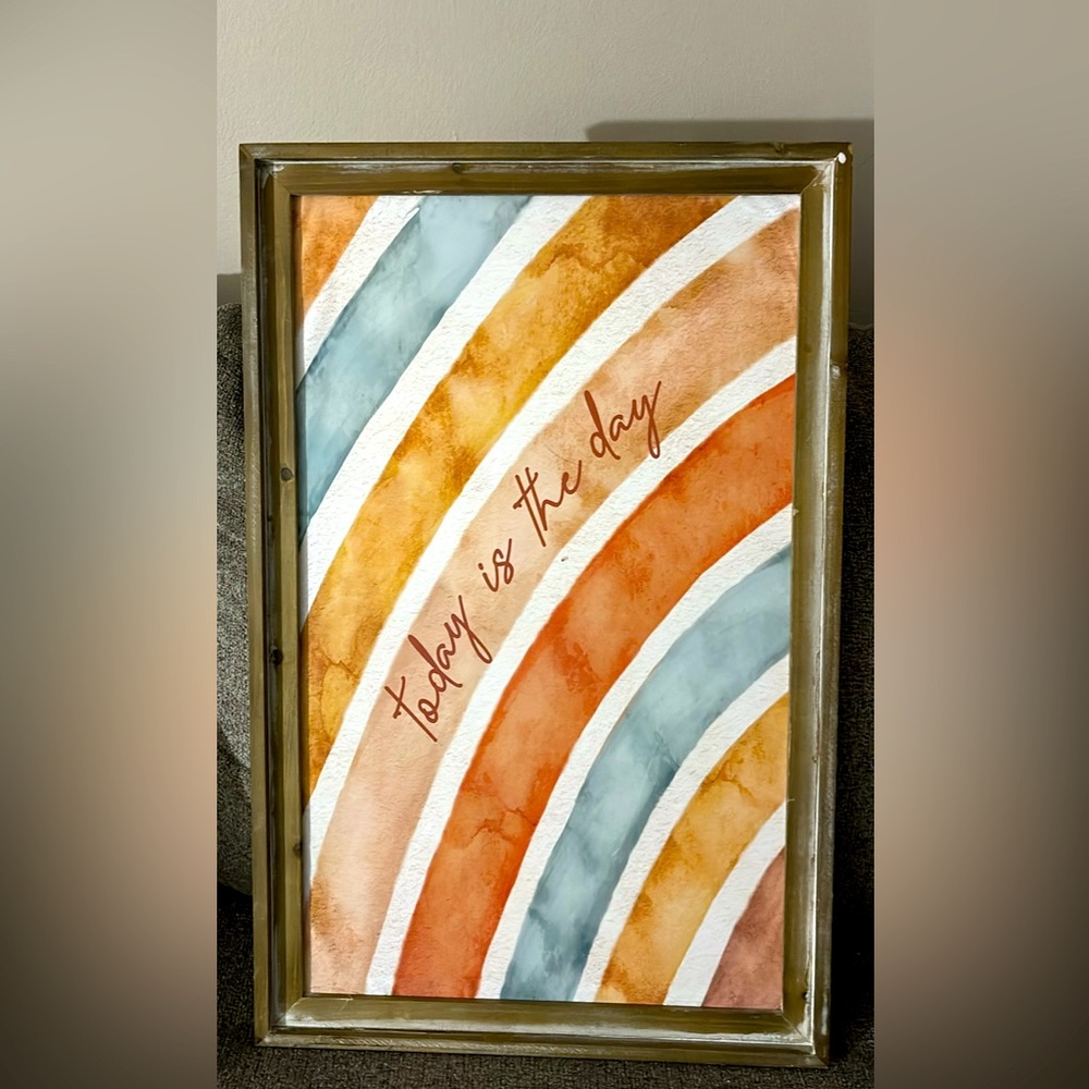 “today is the day” wall decor